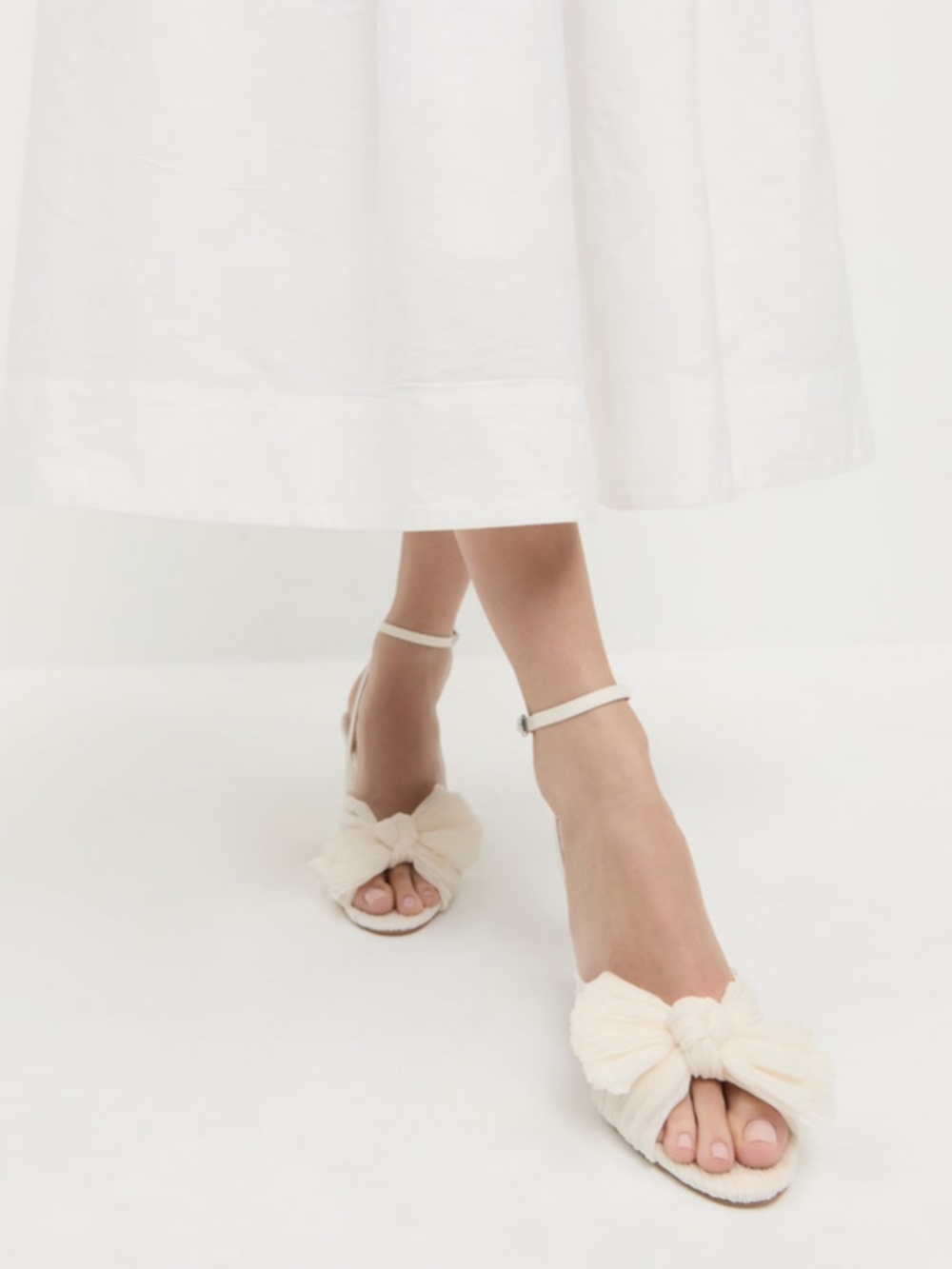 Loeffler Randall Camellia Pearl Pleated Bow Heel - Picture 2 of 4
